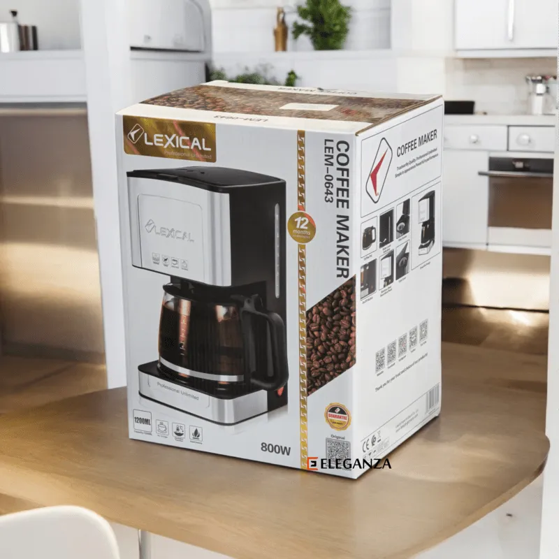 Cafetière Lexical LEM-0643 - 800 watts - 1,2 Litres