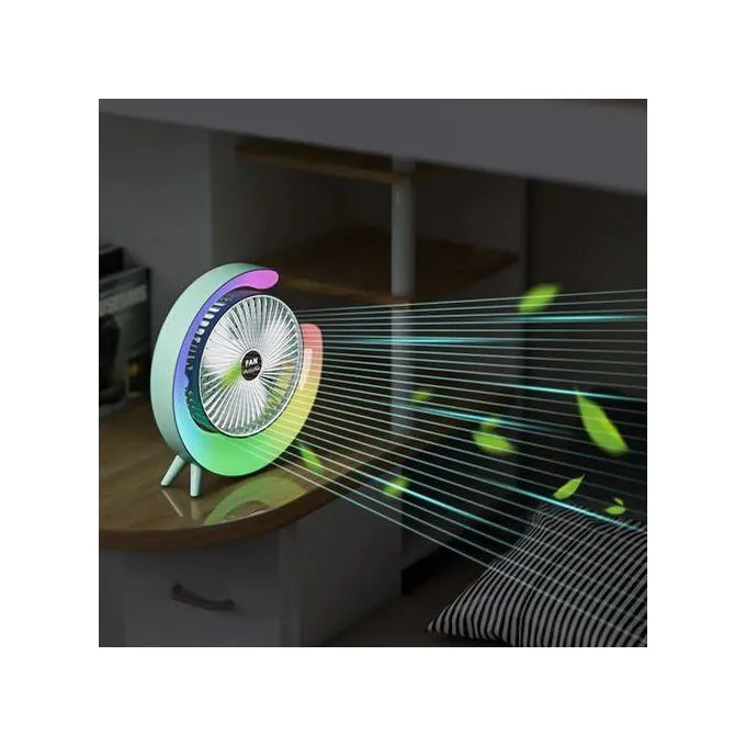 Ventilateur Sans-fil Avec Lumière Led 180° - T17-3-40P