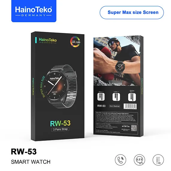 Smartwatch HainoTeko RW-53 - 3 Bracelets - Écran AMOLED