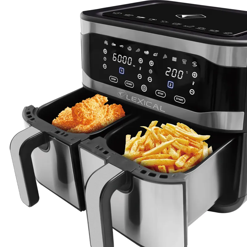 Friteuse sans huile Lexical LAF-3081 - double panier - 9 Litres - 2100 Watts