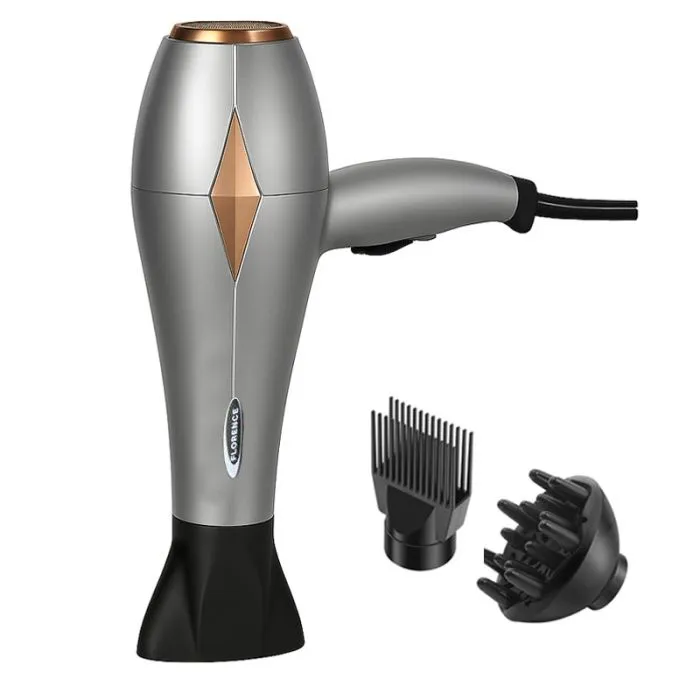 Sèche-cheveux professionnel Florence HK-427 – 2200W, 3 Températures, Diffuseur & Concentrateurs