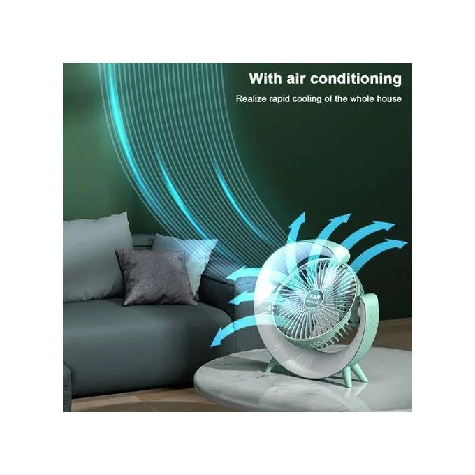 Ventilateur Sans-fil Avec Lumière Led 180° - T17-3-40P