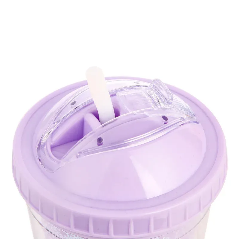 Bouteille d'eau en verre avec paille HZ556-6