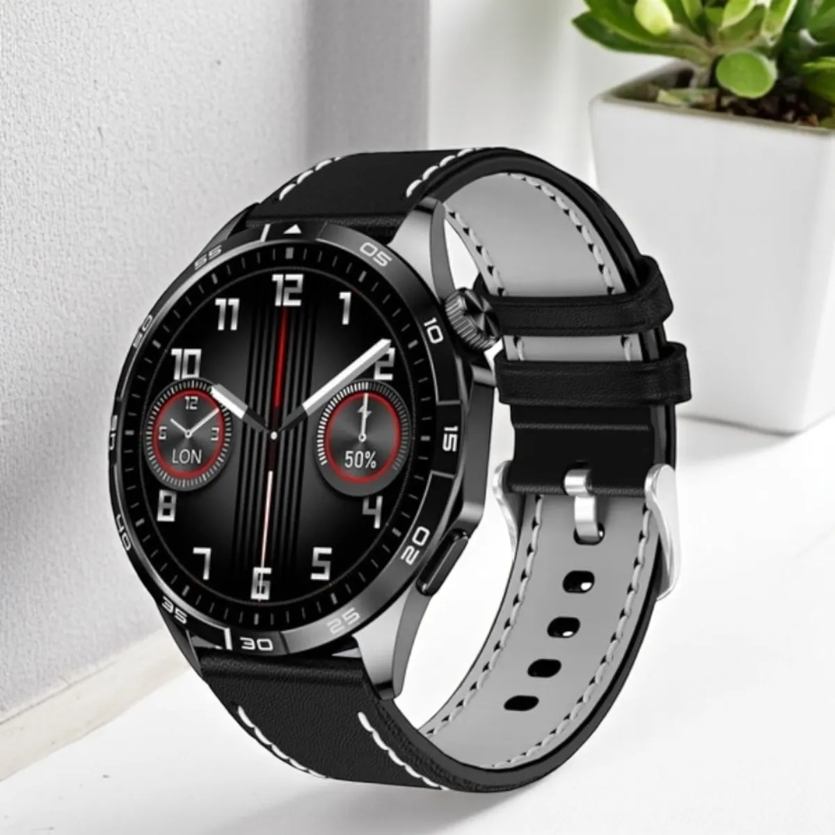 Smartwatch HainoTeko GT4 (RW-44) - 3 Bracelets - Écran AMOLED - Noir