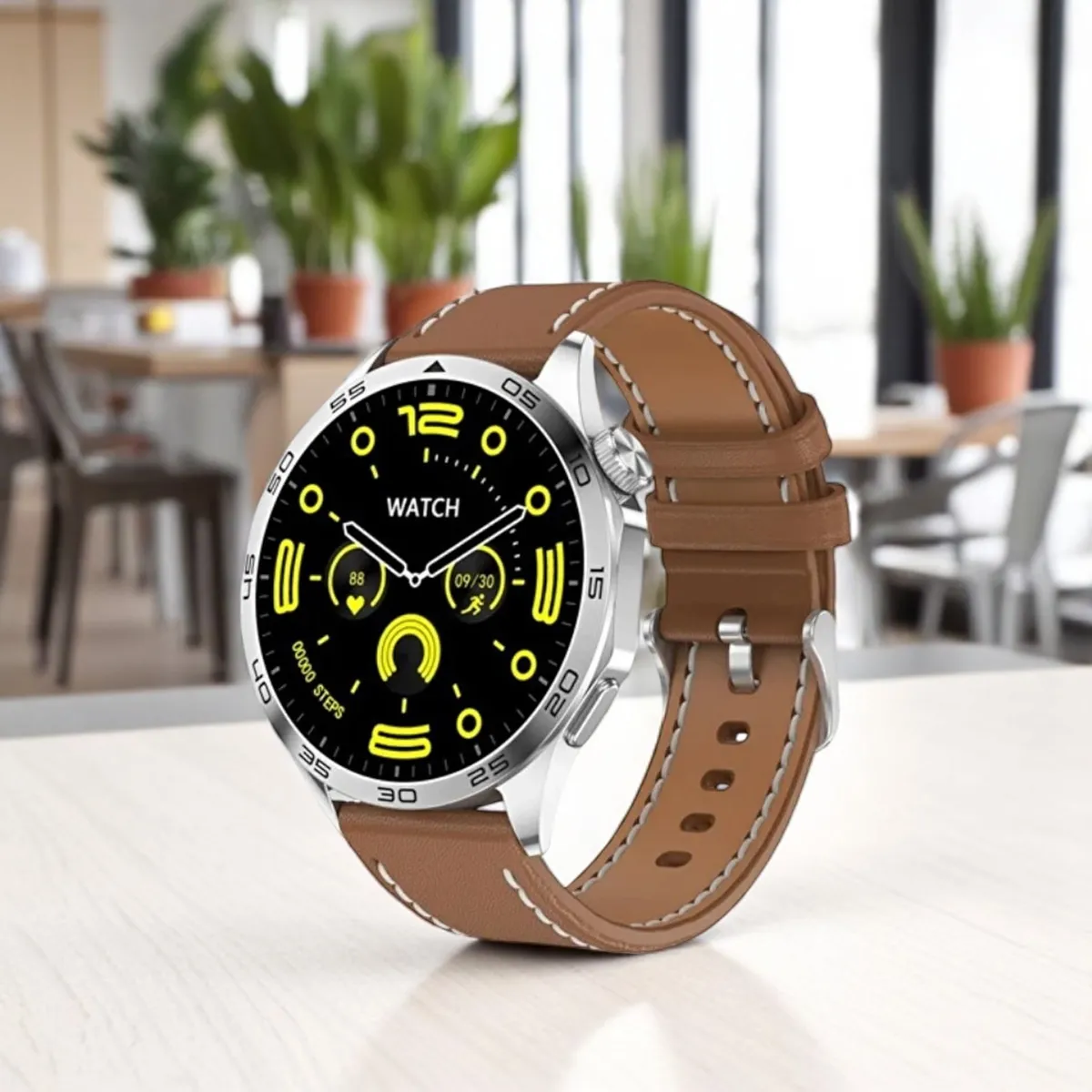 Smartwatch HainoTeko GT4 (RW-44) - 3 Bracelets - Écran AMOLED - Marron