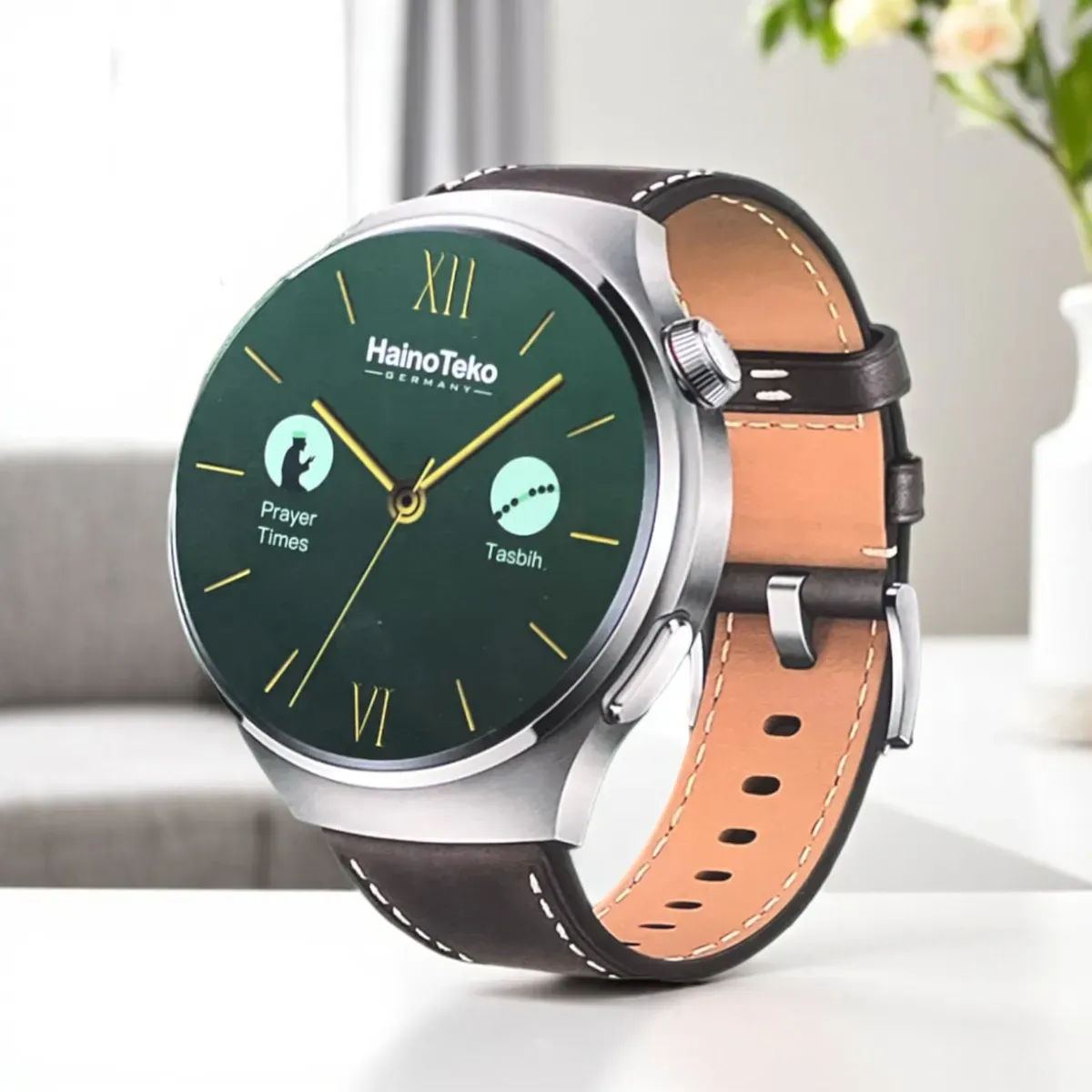 Smartwatch HainoTeko  RW-50 - 3 Bracelets - Écran AMOLED - Marron