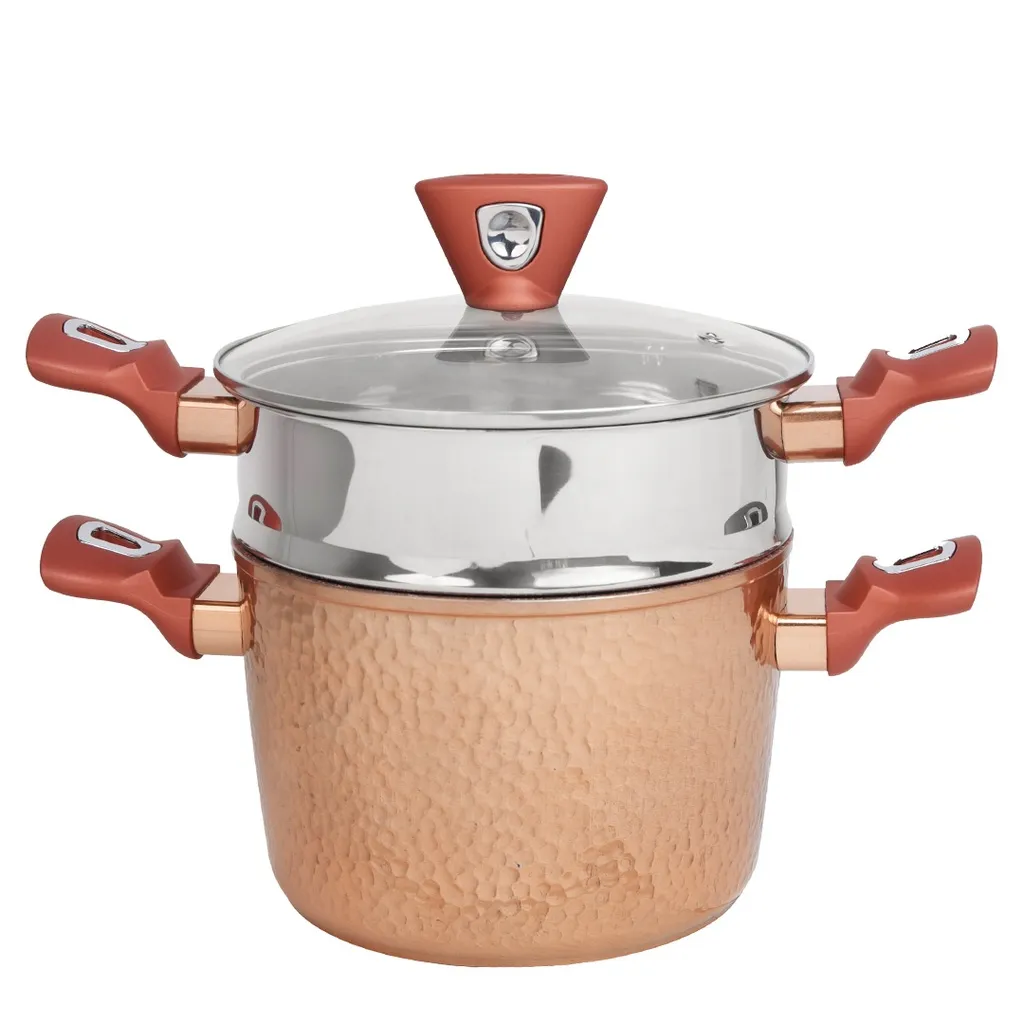 Couscoussier inox et Granite Baroly 24cm - Effet Cuivre