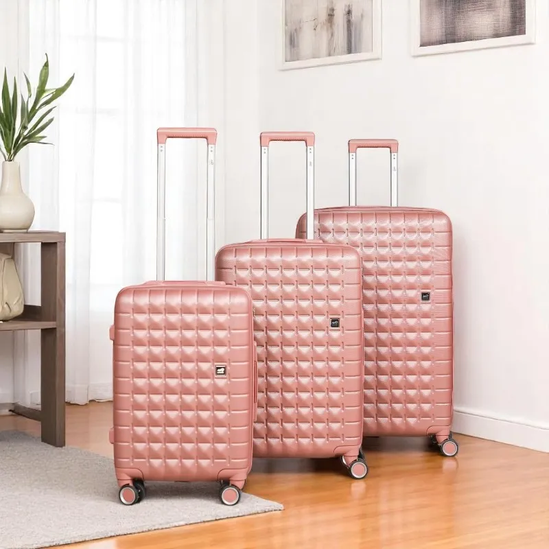 Série de 3 Valises en ABS Rose - ABM