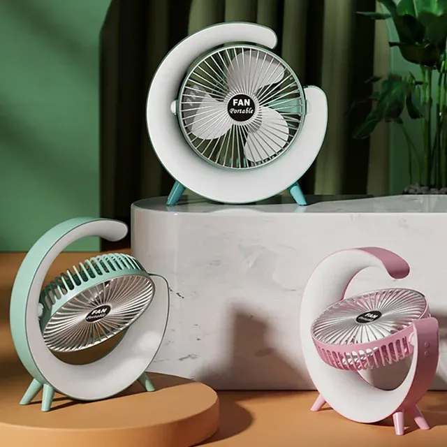 Ventilateur Sans-fil Avec Lumière Led 180° - T17-3-40P